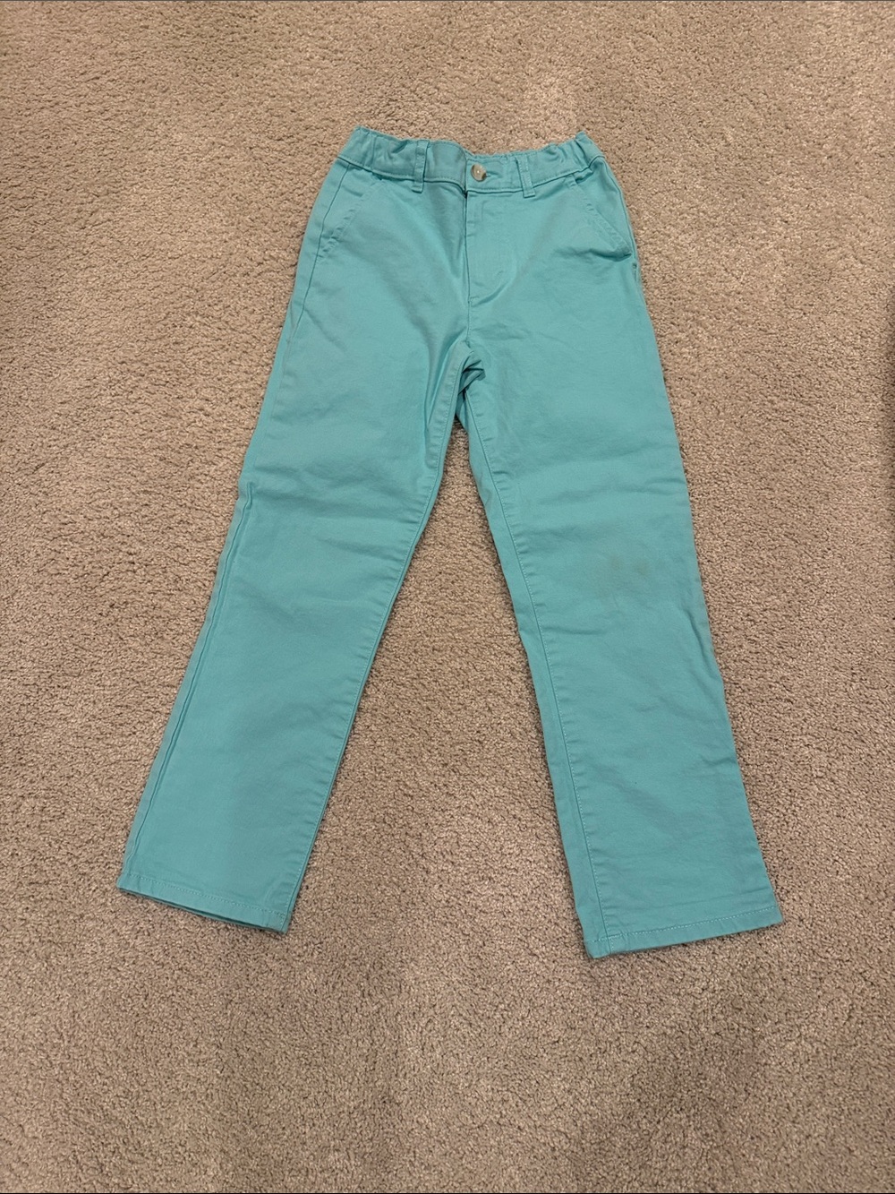 Gymboree Kids Teal Chino Straight-Leg Pants, adjustable waist, size 8